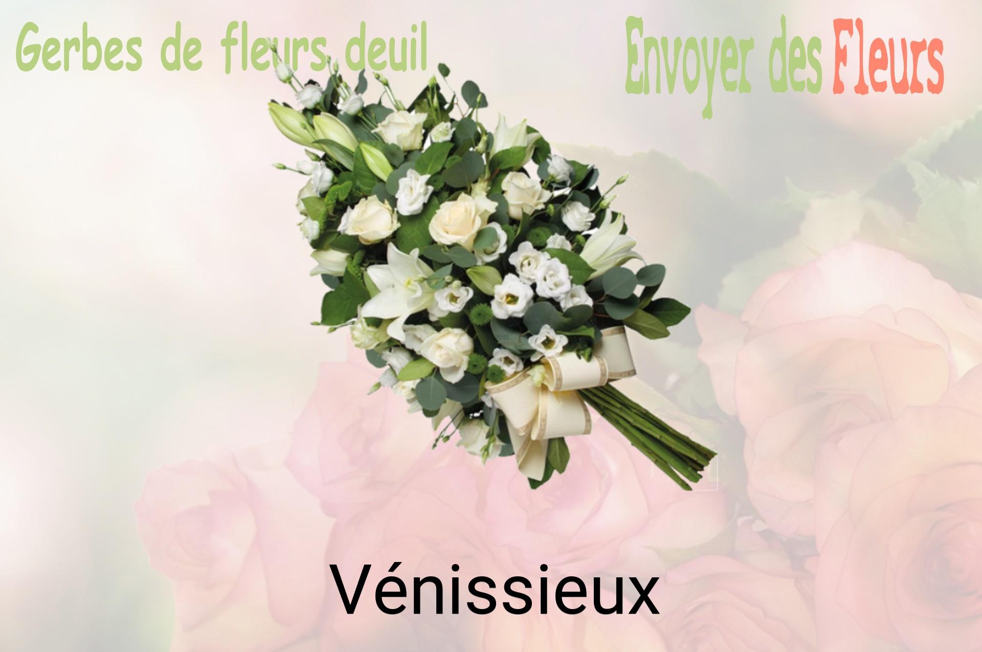 Gerbe de fleurs de deuil livrée à Vénissieux